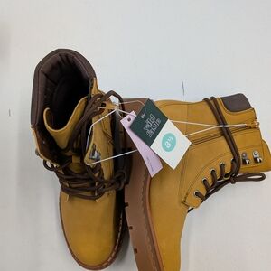 wild fable Men's Tan Work-Style Lace-Up Boots